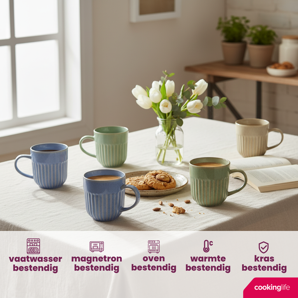 Tazas Cookinglife Aqua Maris 400 ml - 6 unidades