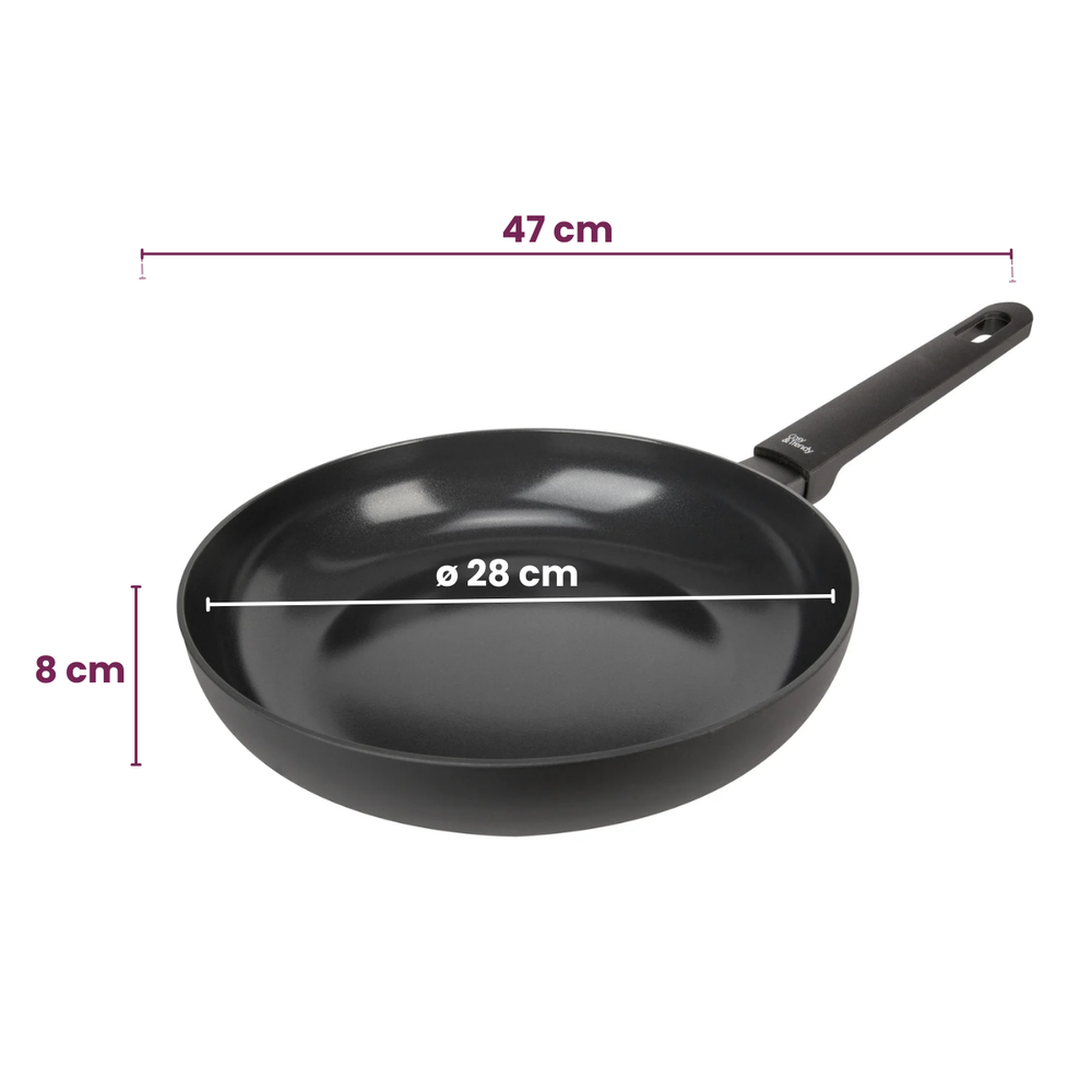 Set de sartenes Cookinglife Black Cera 2 piezas ø 24 y 28 cm - recubrimiento antiadherente cerámico