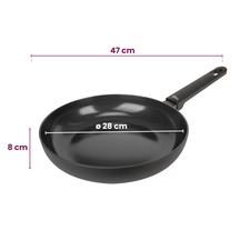 Set de sartenes Cookinglife Black Cera 2 piezas ø 24 y 28 cm - recubrimiento antiadherente cerámico
