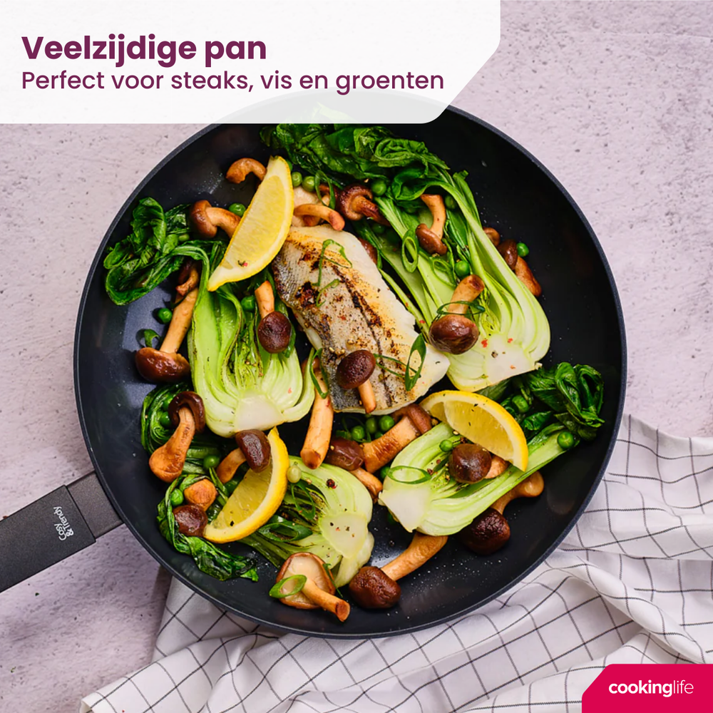 Cookinglife Sartén Black Cera - ø 28 cm - revestimiento antiadherente cerámico