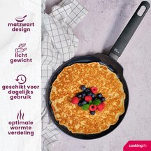 Cookinglife Sartén para panqueques Black Cera Negro ø 24 cm - revestimiento antiadherente cerámico