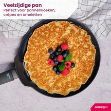 Cookinglife Sartén para panqueques Black Cera Negro ø 24 cm - revestimiento antiadherente cerámico