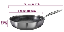 Sartén Wok Cookinglife HexaCook - Sartén híbrida ø 28 cm - ANTIADHERENTE - apta para todas las fuentes de calor - recubrimiento antiadherente cerámico