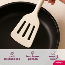 Set de utensilios de cocina Cookinglife - Set de cocina - madera beige 4 piezas - Espátula, cuchara para servir, cuchara para ensalada y cuchara para espaguetis
