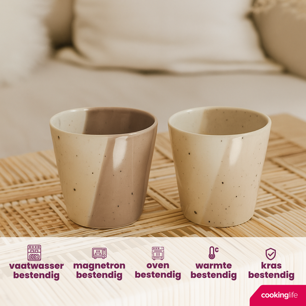 Tazas de café Cookinglife Barro 200 ml - 6 unidades