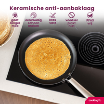 Sartén para panqueques Cookinglife ProForge - ø 28 cm - recubrimiento antiadherente cerámico - apta para todas las fuentes de calor