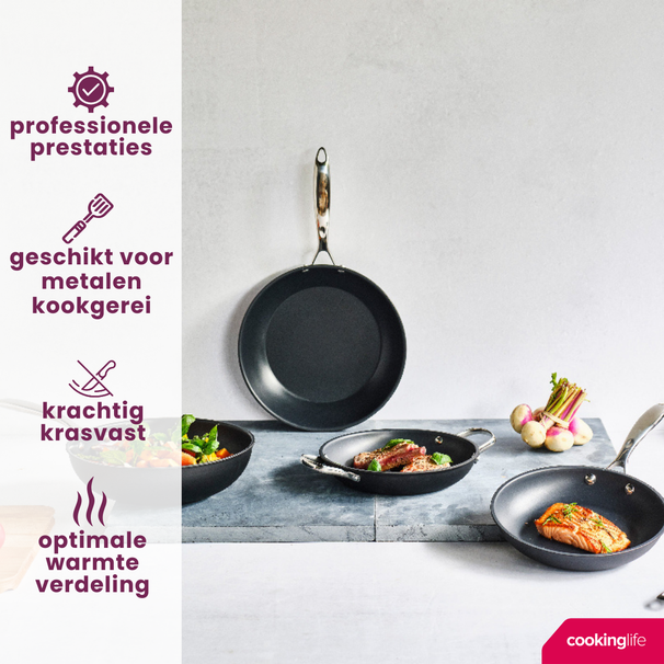 Sartén Cookinglife Revolt ø 28 cm - apta para todas las fuentes de calor - recubrimiento antiadherente cerámico