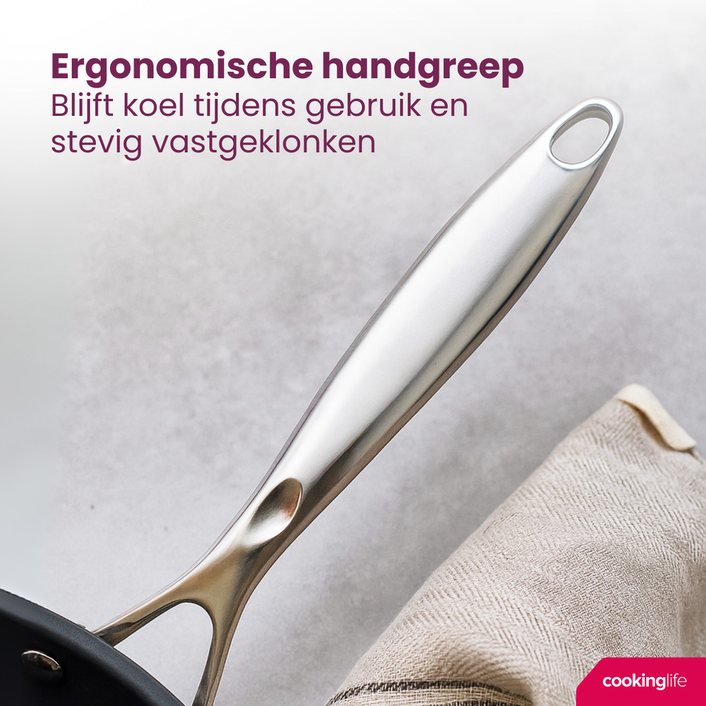 Sartén Cookinglife Revolt ø 28 cm - apta para todas las fuentes de calor - recubrimiento antiadherente cerámico
