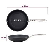 Set de sartenes Cookinglife Revolt 2 piezas ø 24 y 28 cm - apta para todas las fuentes de calor - recubrimiento antiadherente cerámico