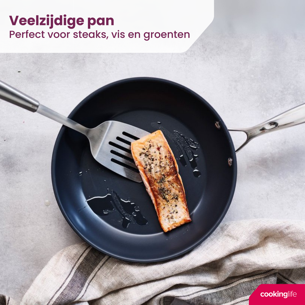Sartén Cookinglife Revolt ø 28 cm - apta para todas las fuentes de calor - recubrimiento antiadherente cerámico