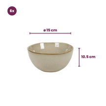 Cookinglife Tazones para sopa / tazones Sabi Beige ø 15 cm - 6 unidades