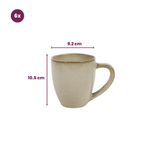 Cookinglife Tazas Sabi Beige 450 ml - 6 unidades