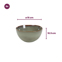 Cookinglife Tazones para sopa / tazones Sabi Verde ø 15 cm - 6 unidades