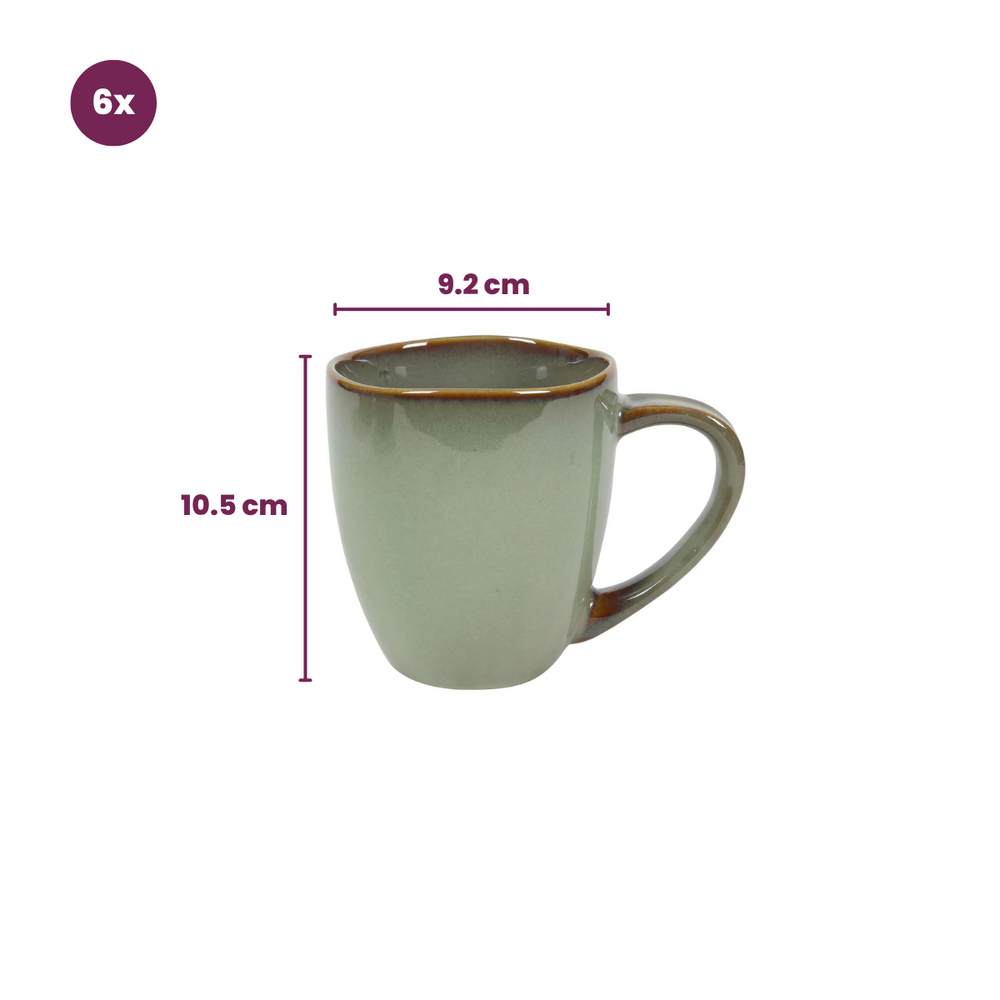 Cookinglife Tazas Sabi Verde 450 ml - 6 unidades