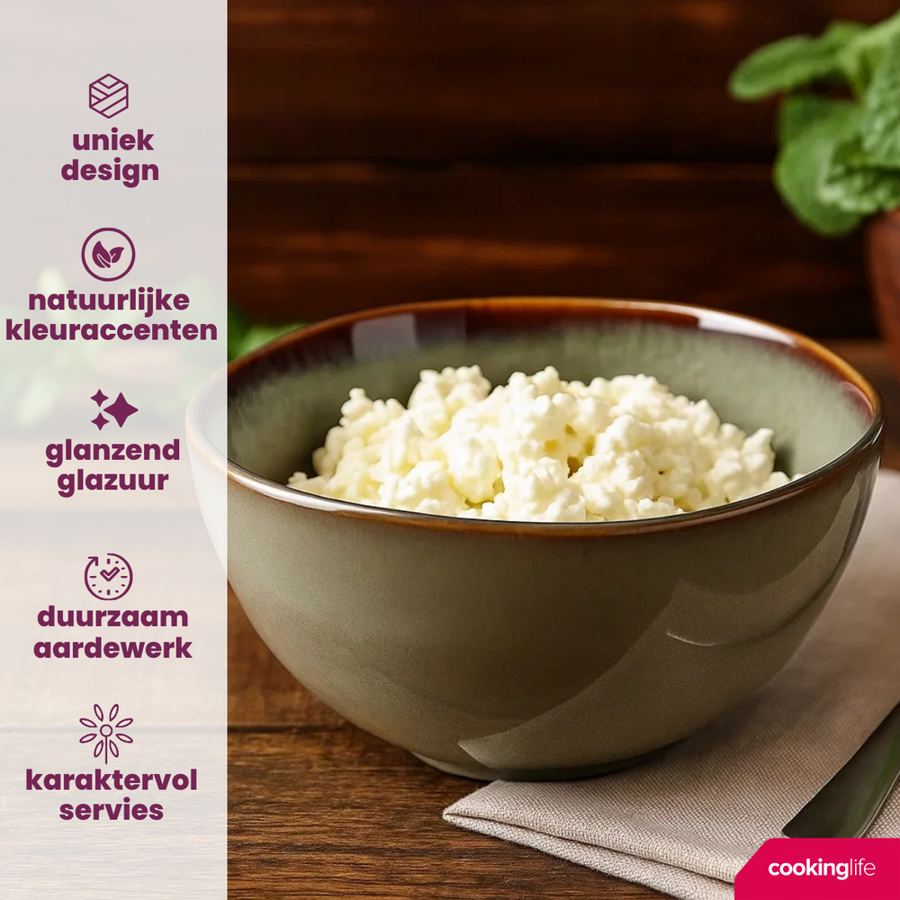 Cookinglife Tazones para sopa / tazones Sabi Verde ø 15 cm - 6 unidades