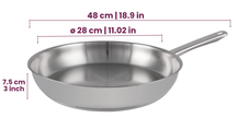 Set de sartenes Cookinglife Superior Triply Acero Inoxidable 2 piezas ø 24 y 28 cm - apta para todas las fuentes de calor - sin recubrimiento antiadherente