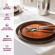 Platos de Cena Cosy & Trendy Quintana Amber ø 28 cm - 4 Piezas