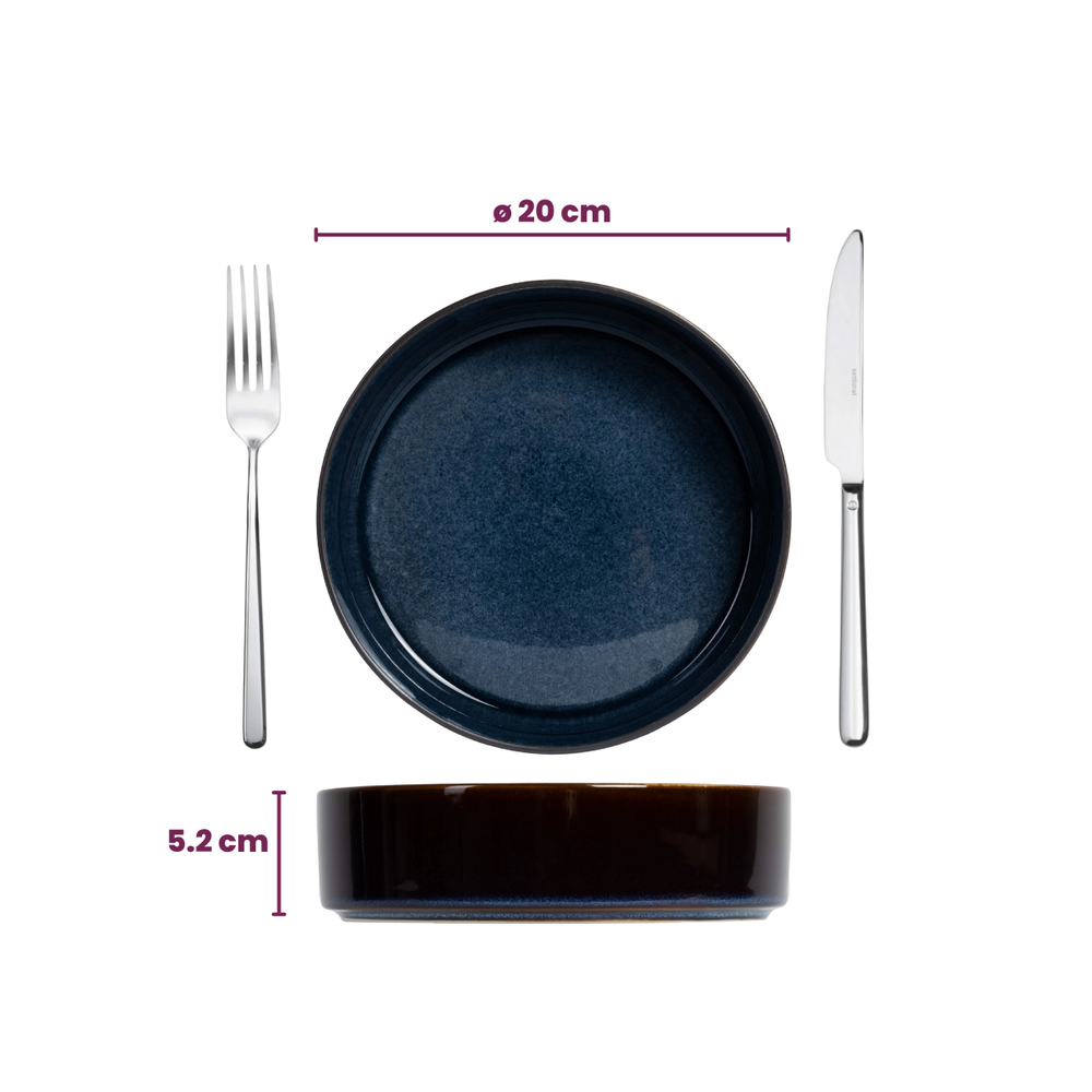Platos Profundos / Platos para Pasta - Quintana Blue ø 20 cm / H 5.2 cm - 4 Piezas