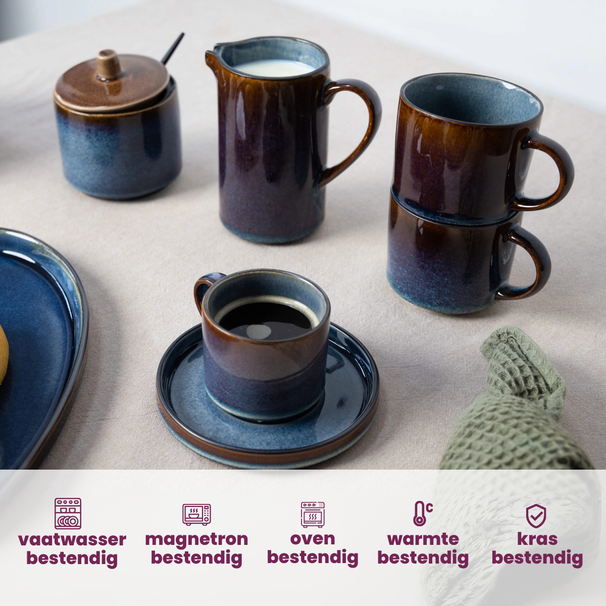 Tazas Cosy & Trendy Quintana Blue - 450 ml - 4 Piezas