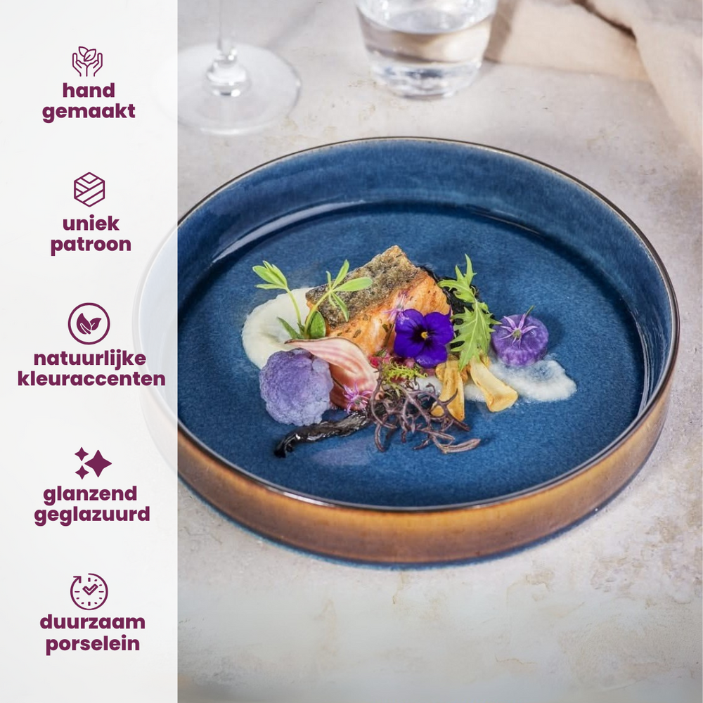 Cosy & Trendy Platos para cenar Quintana Blue ø 28 cm - 4 unidades