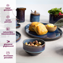 Platos de Desayuno / Postre Cosy & Trendy - Quintana Blue ø 22 cm - 4 Piezas