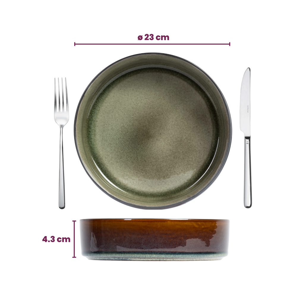 Platos Profundos / Platos para Pasta - Quintana Green ø 23 cm / H 4.3 cm - 4 Piezas