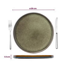 Cosy & Trendy Platos para cenar Quintana Green ø 28 cm - 4 unidades