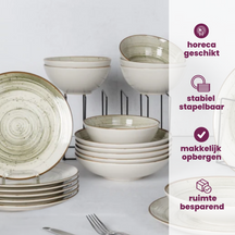 Cosy & Trendy Platos hondos / Platos para pasta Sintra Verde Hiedra ø 21 cm - 4 piezas