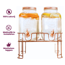 Dispensador de bebidas con soporte Cosy & Trendy - Cobre - 2 x 3 litros
