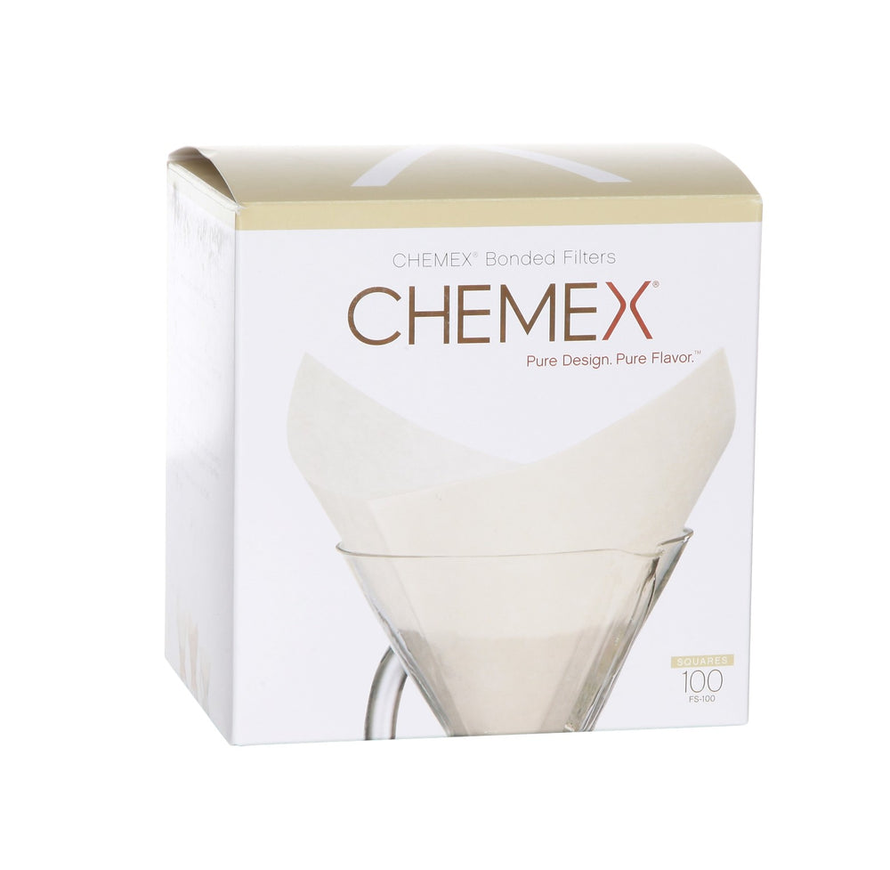 Filtros de café Chemex / Filtros de papel FS-100 Square - Preplegados - 100 Piezas