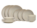 Set de Vajilla Cookinglife Coastal Lines Ocean Beige 18 piezas / 6 personas - 6 platos de cena, 6 platos de desayuno y 6 platos hondos