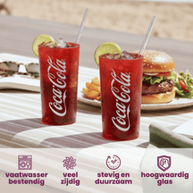 Vasos Coca Cola - Vasos longdrink - Vasos para refrescos - Frozen - Rojo 270 ml - 6 unidades