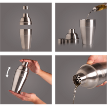Set de cóctel Vacu Vin Plus - Plateado - 7 piezas