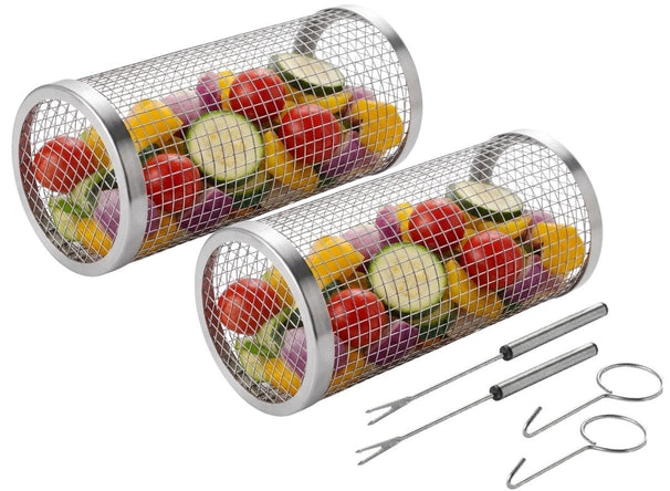 Cookinglife BBQ Mandolina Grill RVS Ø 9 x 20 cm - Set de 2 piezas