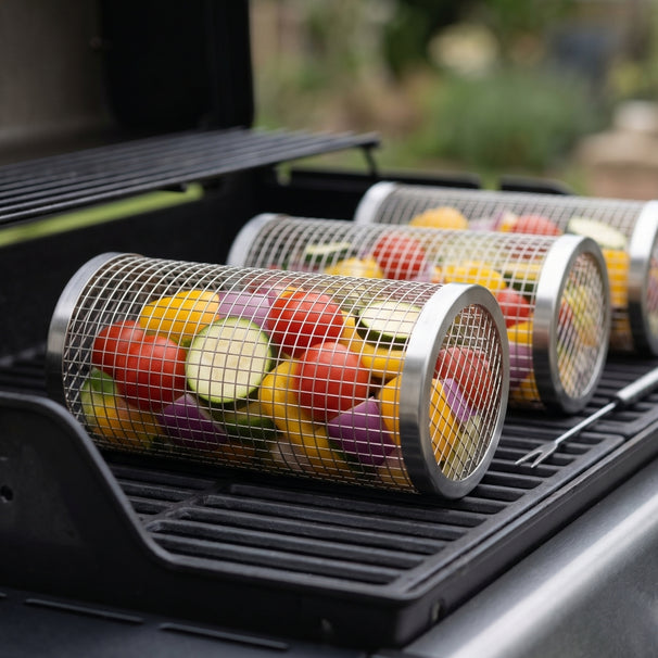 Cookinglife BBQ Mandolina Grill RVS Ø 9 x 20 cm - Set de 2 piezas