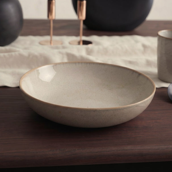 Cookinglife Platos Profundos / Platos de Pasta Beige Lino ø 18 cm – 6 piezas