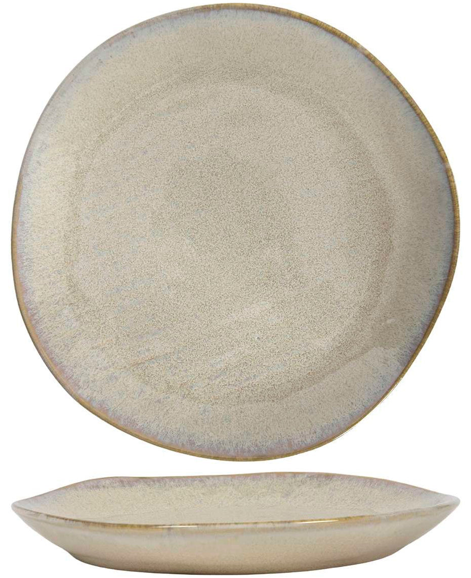 Cookinglife Juego de vajilla Lino Beige 18 piezas / 6 personas - 6 platos de cena, 6 platos de desayuno y 6 cuencos