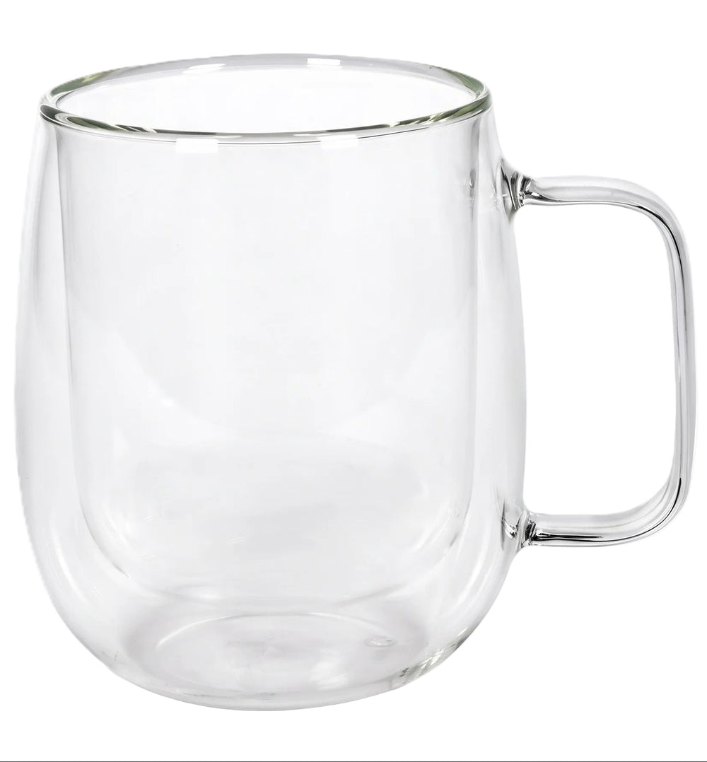 Cookinglife Vasos de latte macchiato / té de doble pared con asa - 400 ml - 2 Piezas