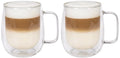 Cookinglife Vasos de latte macchiato / té de doble pared con asa - 400 ml - 2 Piezas