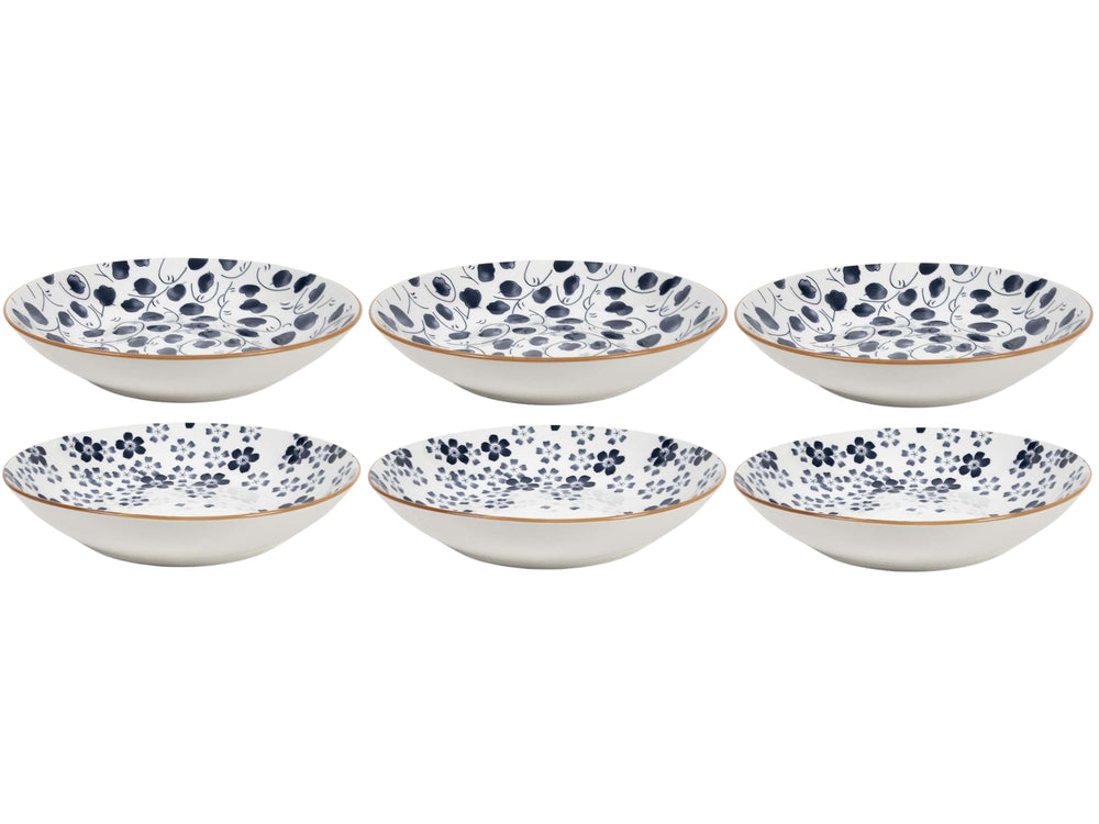 Cookinglife Platos Profundos / Platos de Pasta Fleuris ø 20 cm - 6 piezas