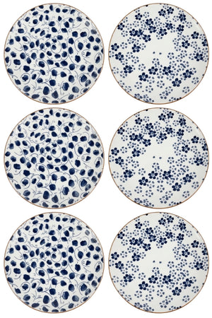 Cookinglife platos de cena Fleuris ø 27 cm - 6 piezas