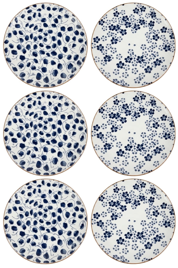 Cookinglife platos de cena Fleuris ø 27 cm - 6 piezas