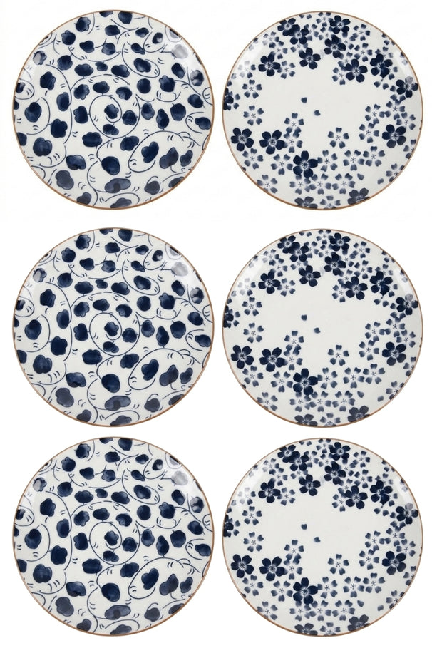 Cookinglife Platos de desayuno / Platos de postre Fleuris ø 19 cm - 6 piezas