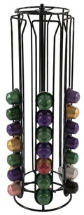 Cookinglife Soporte de cápsulas Nespresso Negro - Giratorio - 60 Cápsulas