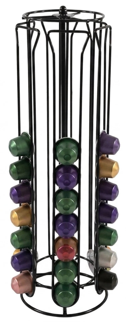 Cookinglife Soporte de cápsulas Nespresso Negro - Giratorio - 60 Cápsulas