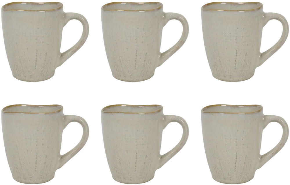 Cookinglife Tazas de café Linen Beige 340 ml – 6 unidades
