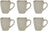Cookinglife Tazas de café Linen Beige 340 ml – 6 unidades