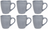 Cookinglife Tazas de café Lino Gris 340 ml – 6 unidades