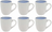 Cookinglife Tazas de café Nola Azul 330 ml – 6 piezas