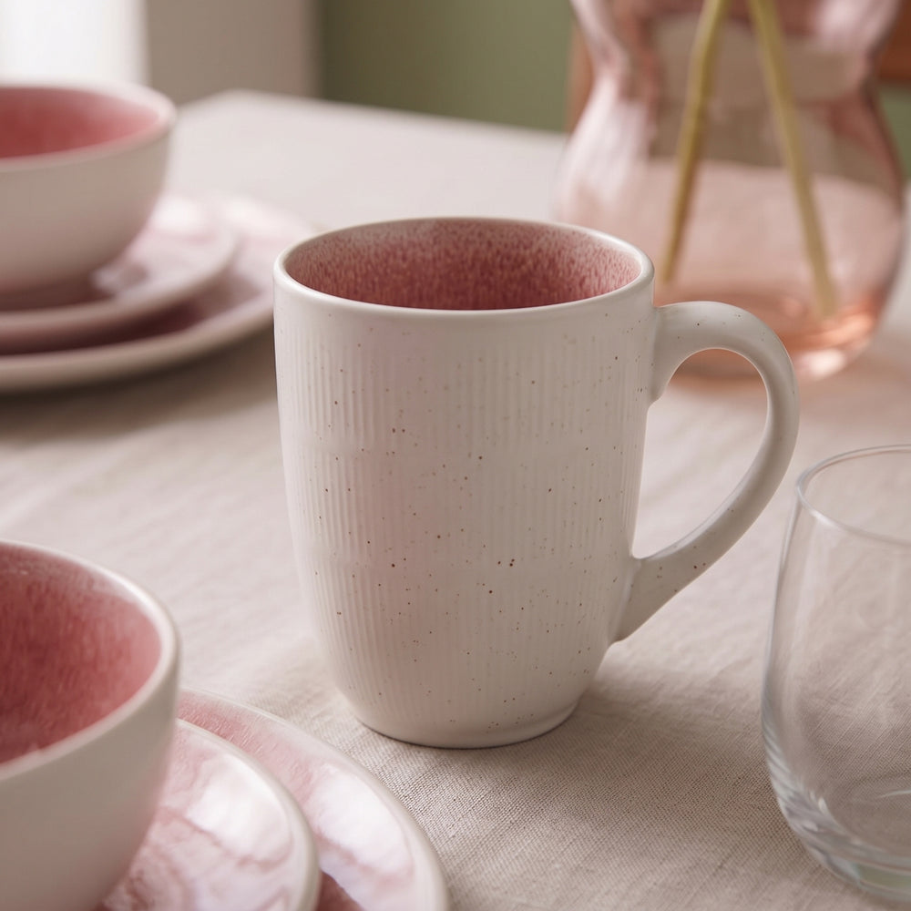 Cookinglife Tazas de café Nola Rosa 330 ml – 6 unidades